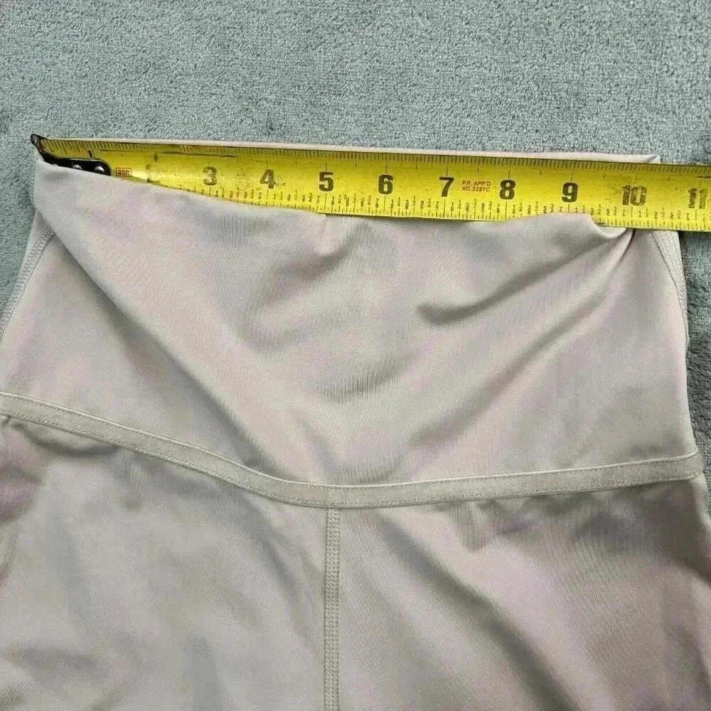 Nike Leggings Women's Small Yoga Velour Trim 7/8 High Rise Pink Mauve Athleisure - Picture 4 of 12